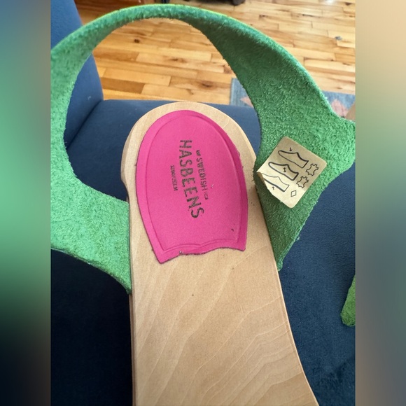 Swedish Hasbeens green clogs NWOT - Picture 3 of 5